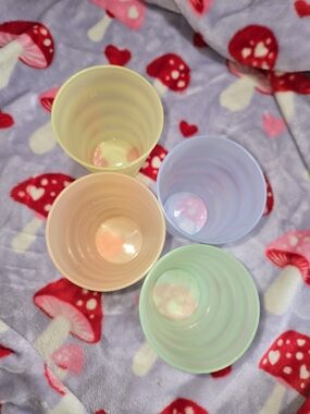 Tupperware Vintage Pastel Tumblers Drinking Cups Set Of 4